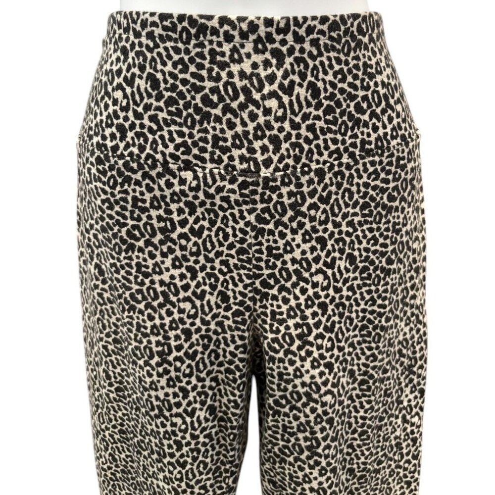 T by Talbots Leopard Print Cotton Stretch Pull-On Pants – Women’s‎ M - Picture 3 of 4
